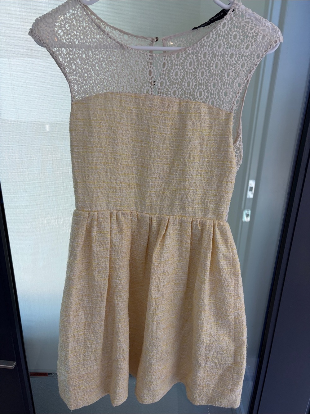 Zara Guinevere Tweed and Crochet Dress